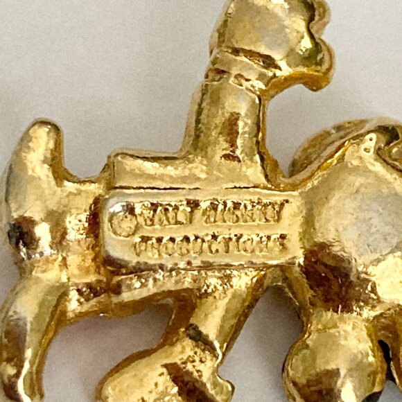 Vintage Disney Mickey Mouse Necklace Pendant Gold Plated 20" Disneyana Signed - Picture 6 of 9